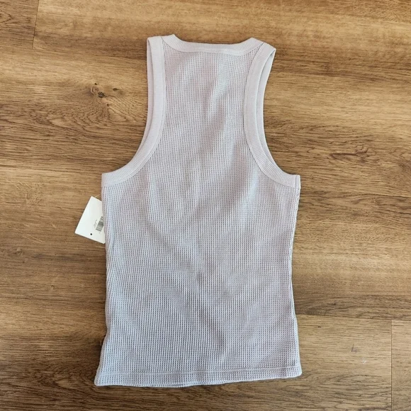 Good American Women's Lilac Mist Thermal 90s Tank Top - Picture 5 of 5
